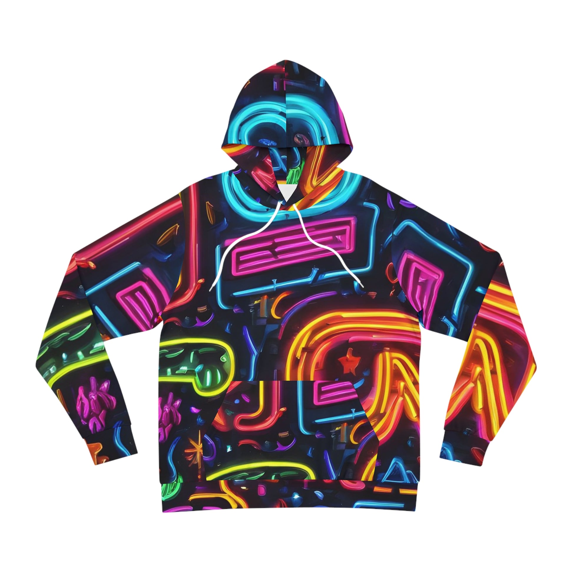 All-Over Print Neon Sweatshirt with Hood - GFAM STORE