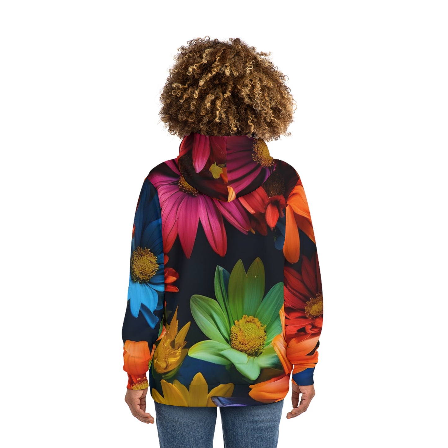 Vibrant Floral Sweatshirt with Hood - GFAM STORE