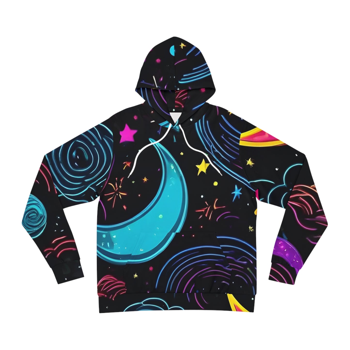 Vibrant Neon Celestial Sweatshirt with Hood - GFAM STORE