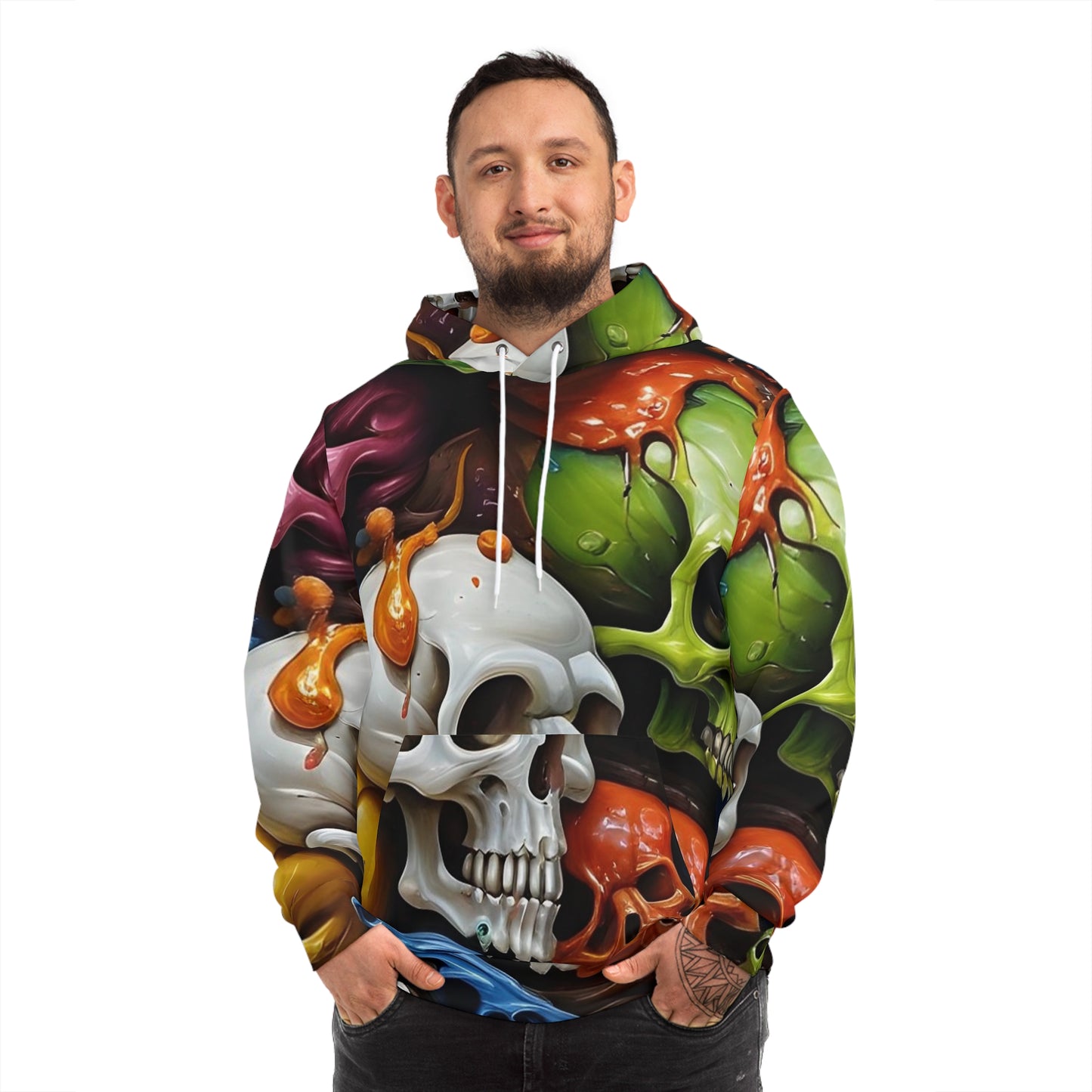 Artistic Skull Sweatshirt with Hood - GFAM STORE