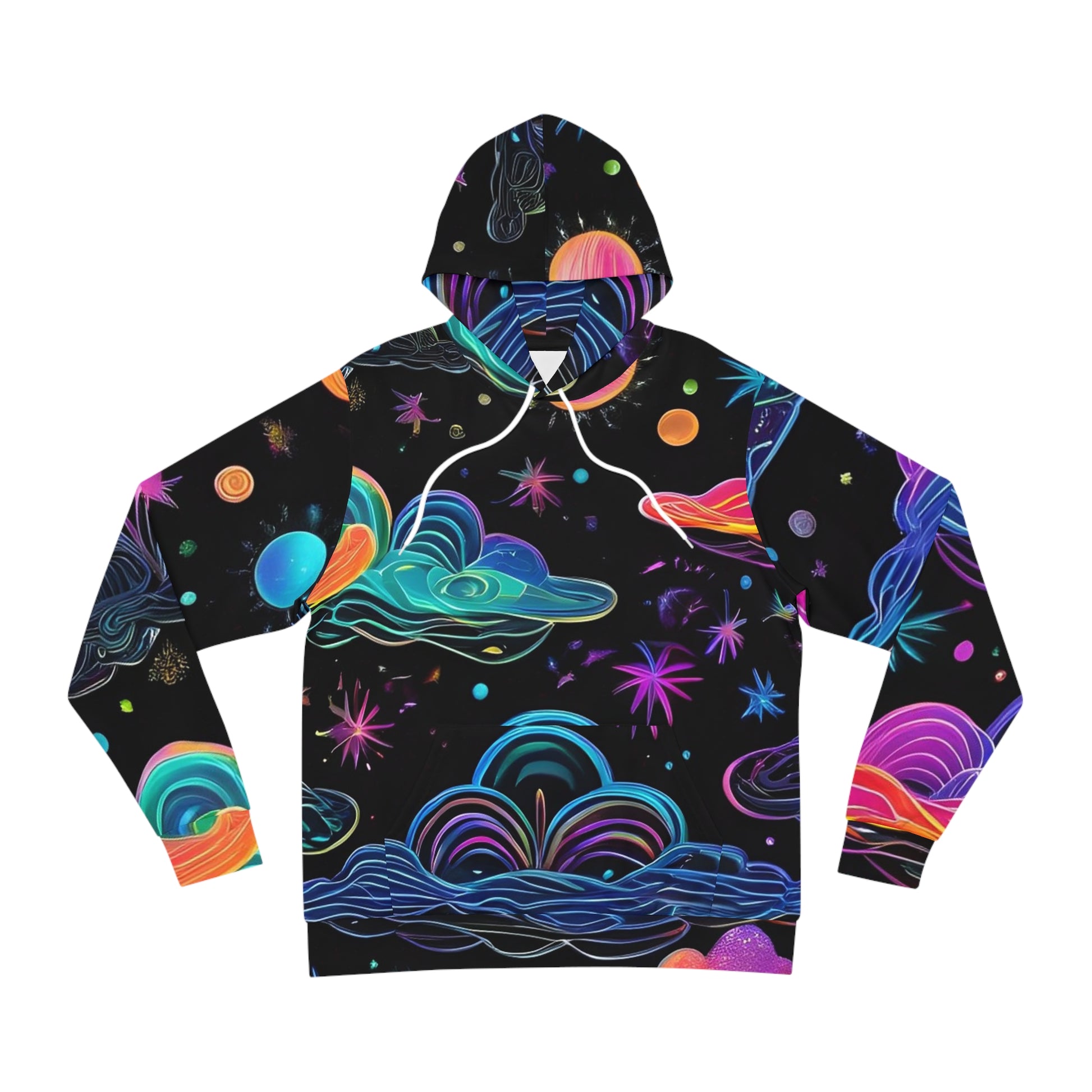 Vibrant Psychedelic Space-Themed Sweatshirt with Hood - GFAM STORE