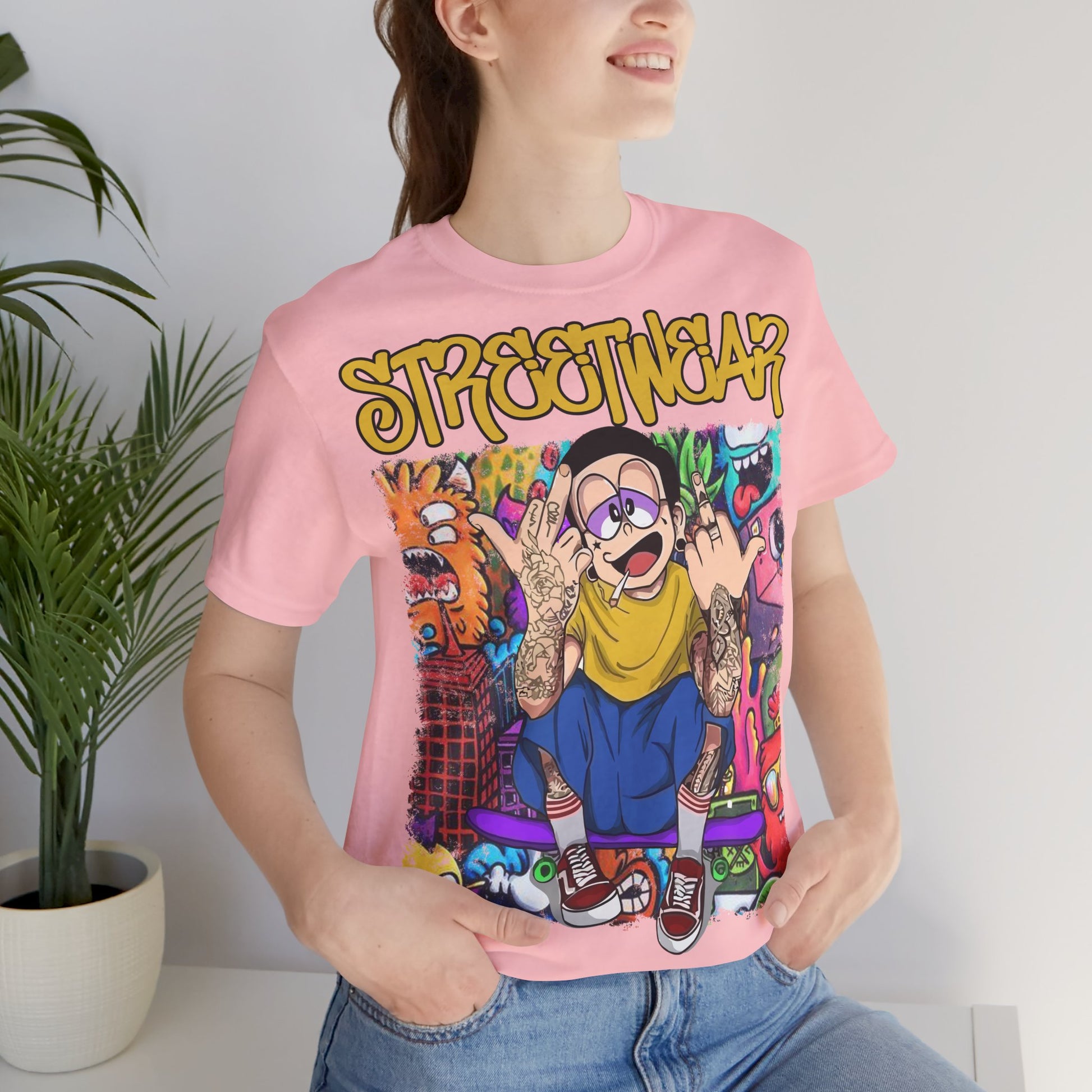 Streetwear T-Shirt - Cartoon Graphic - GFAM STORE