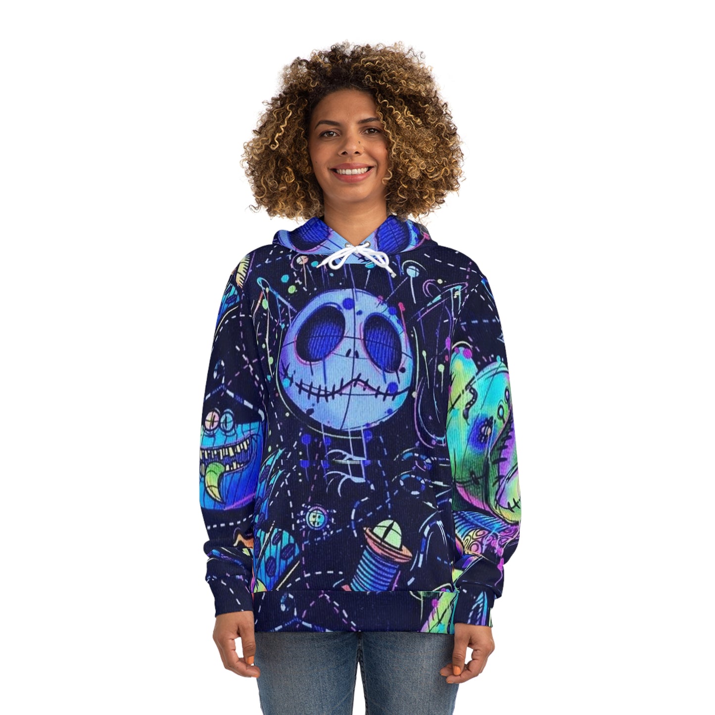 Whimsical Spooky Character and Stitch Sweatshirt with Hood - GFAM STORE