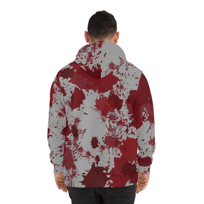 Crimson Chaos Blood Splatter Sweatshirt with Hood - GFAM STORE