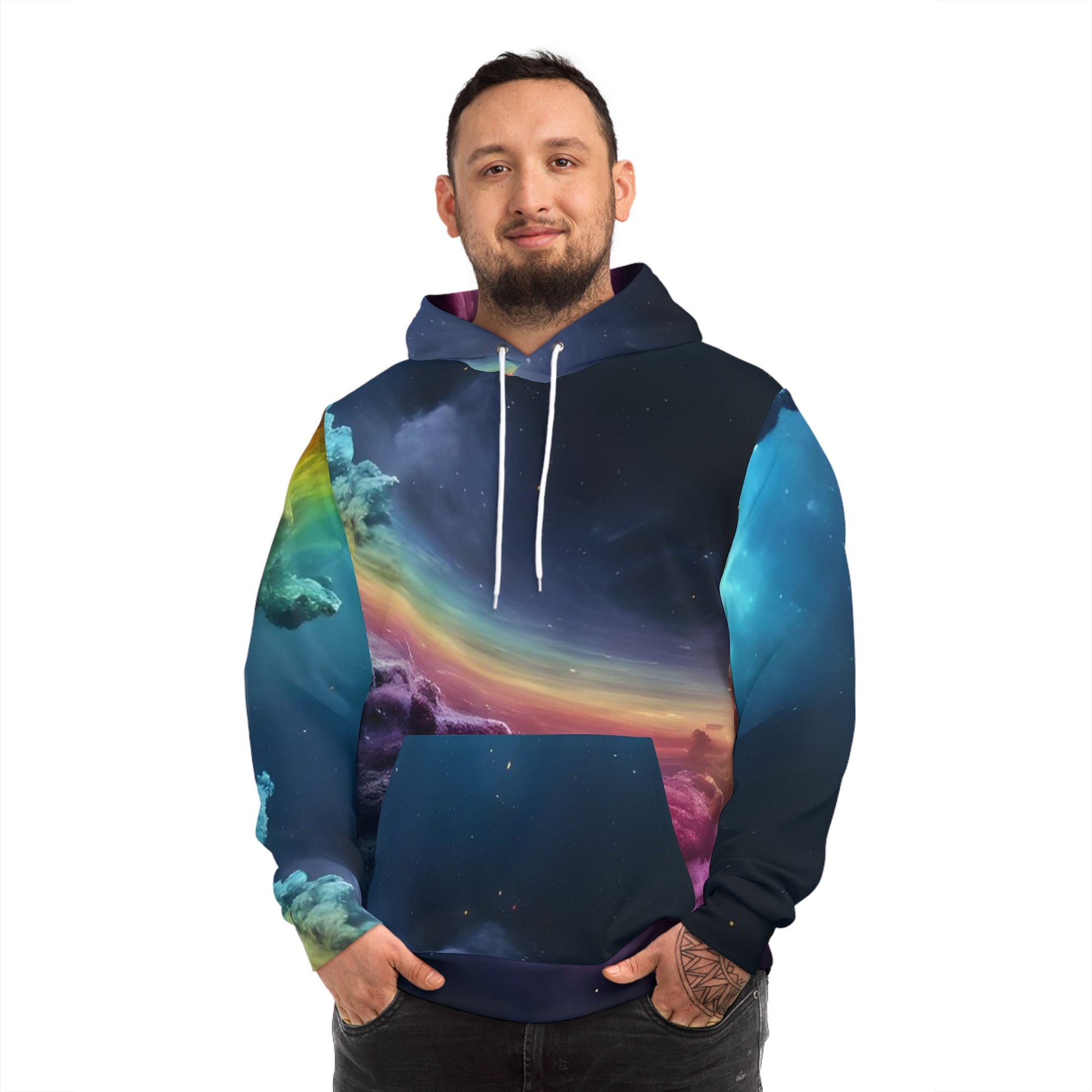 Rainbow Nebula Sweatshirt with Hood - GFAM STORE