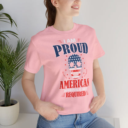 "Proudly American" T-Shirt - American Skull - GFAM STORE