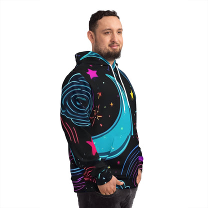 Vibrant Neon Celestial Sweatshirt with Hood - GFAM STORE