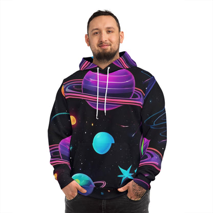 Retro Futuristic Space Sweatshirt with Hood - GFAM STORE