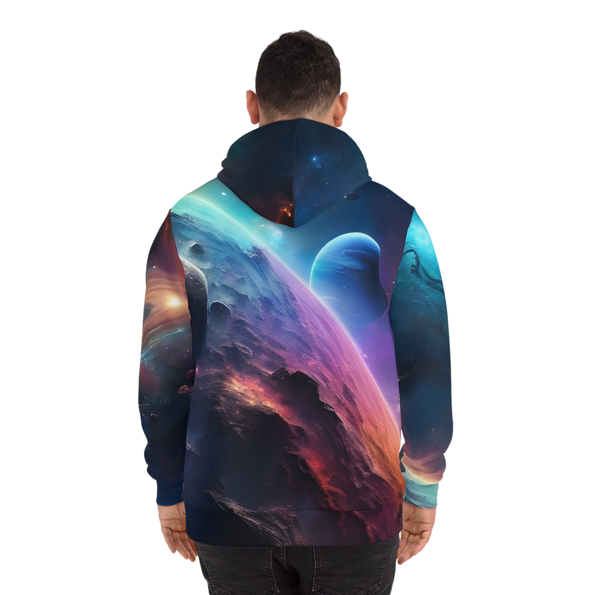 Nebula,  Galaxy and Planets  Sweatshirt with Hood - GFAM STORE