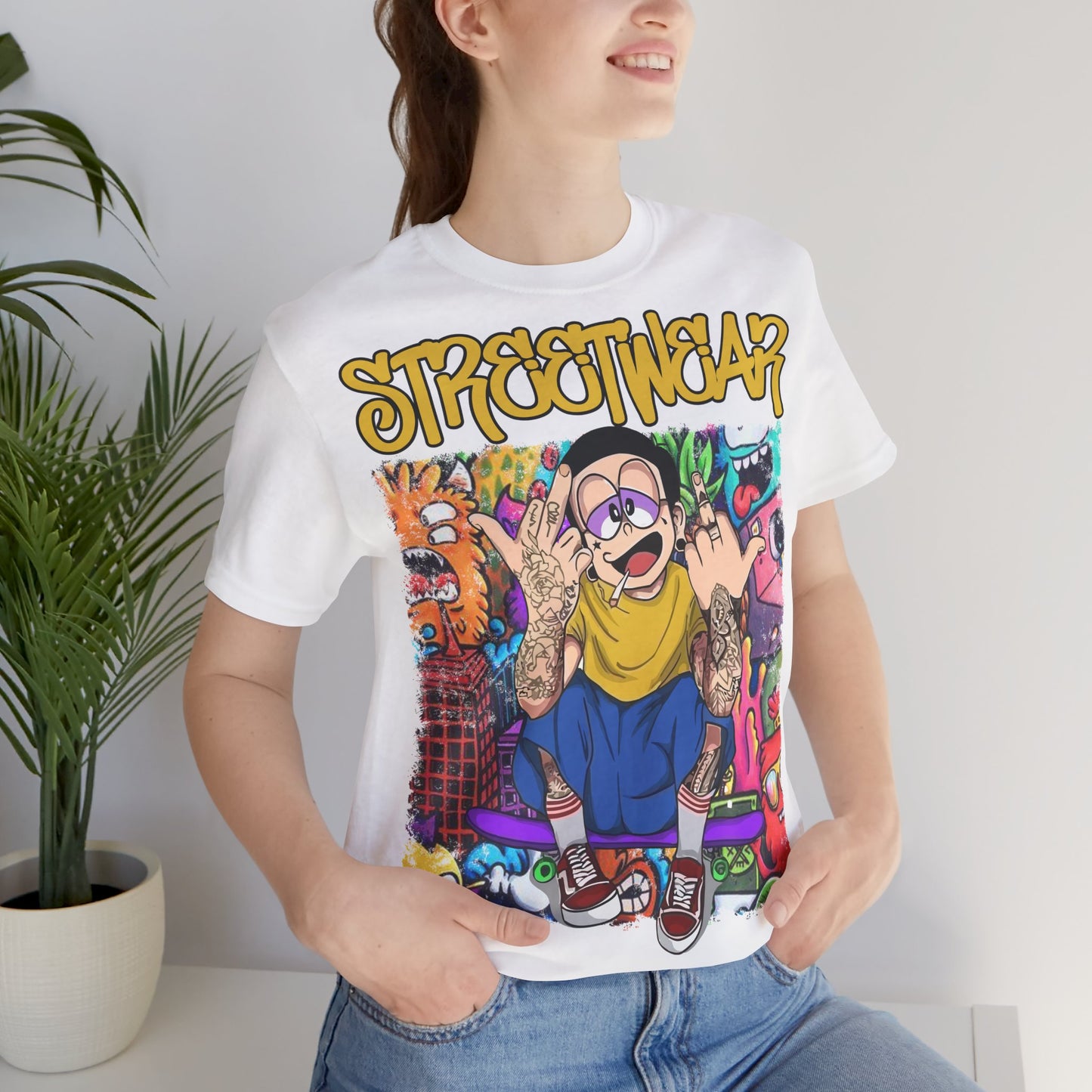 Streetwear T-Shirt - Cartoon Graphic - GFAM STORE