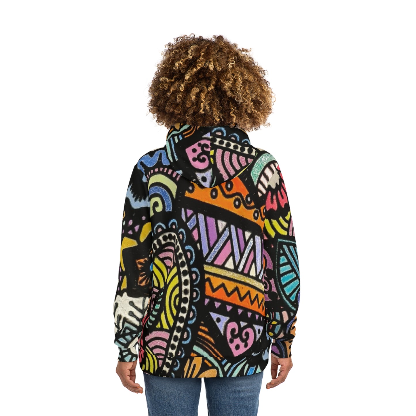 Vibrant Bloom Botanical Sweatshirt with Hood - GFAM STORE