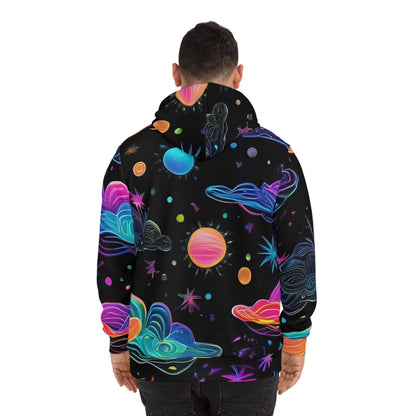 Vibrant Psychedelic Space-Themed Sweatshirt with Hood - GFAM STORE