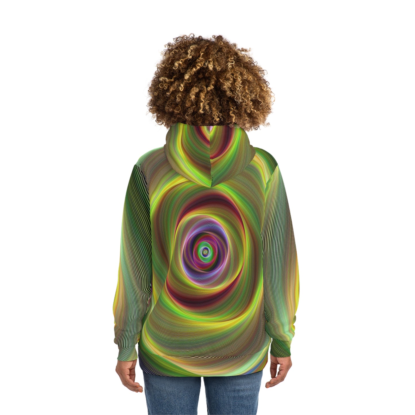 Holographic Stripe Sweatshirt with Hood - GFAM STORE