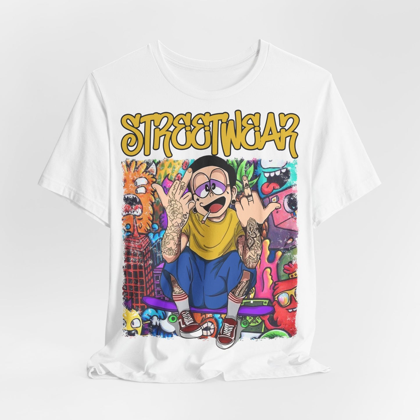 Streetwear T-Shirt - Cartoon Graphic - GFAM STORE