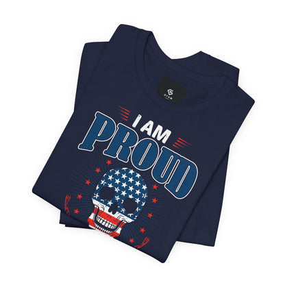 "Proudly American" T-Shirt - American Skull - GFAM STORE