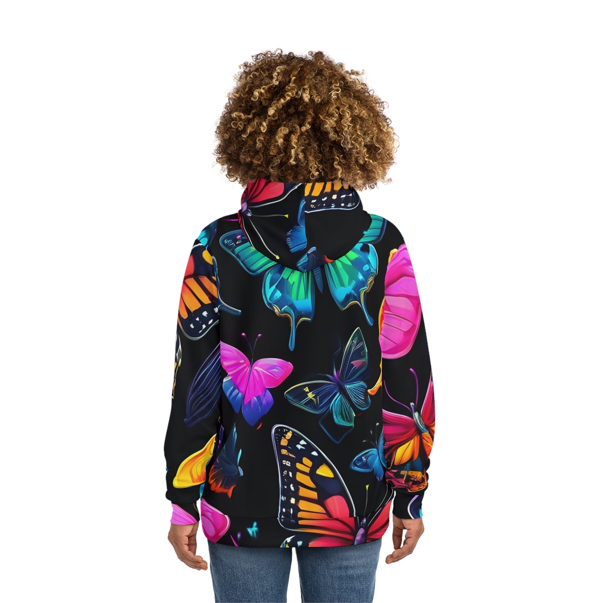 All-Over Print Butterfly Sweatshirt with Hood - GFAM STORE