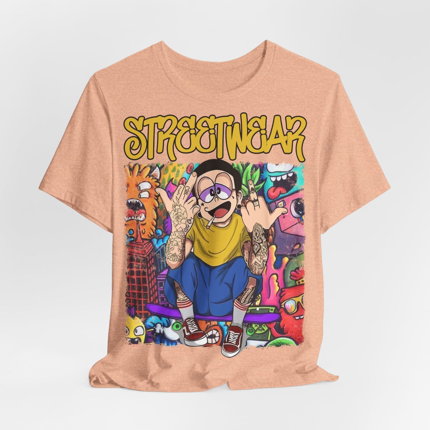 Streetwear T-Shirt - Cartoon Graphic - GFAM STORE