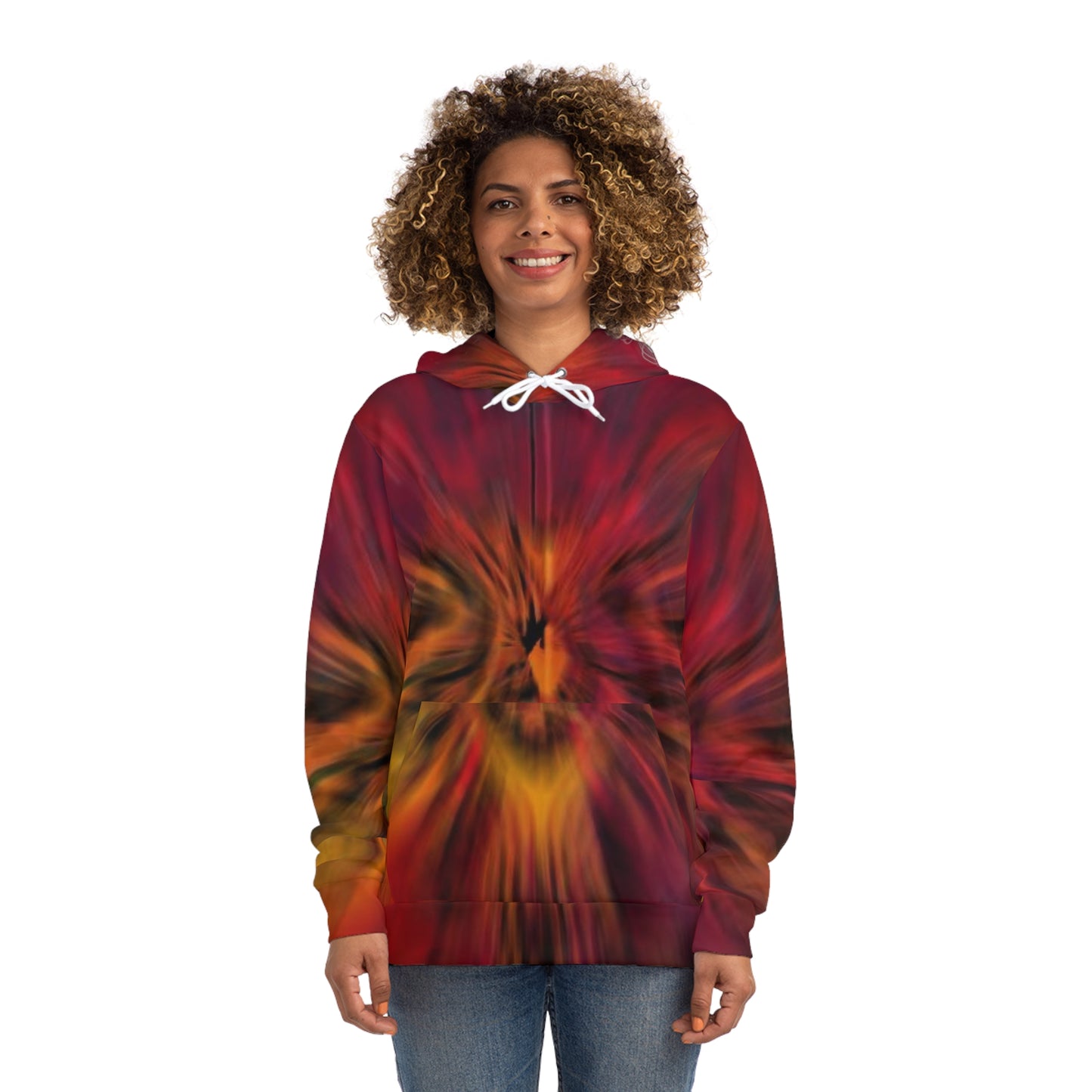 Abstract Flame Design Sweatshirt with Hood - GFAM STORE