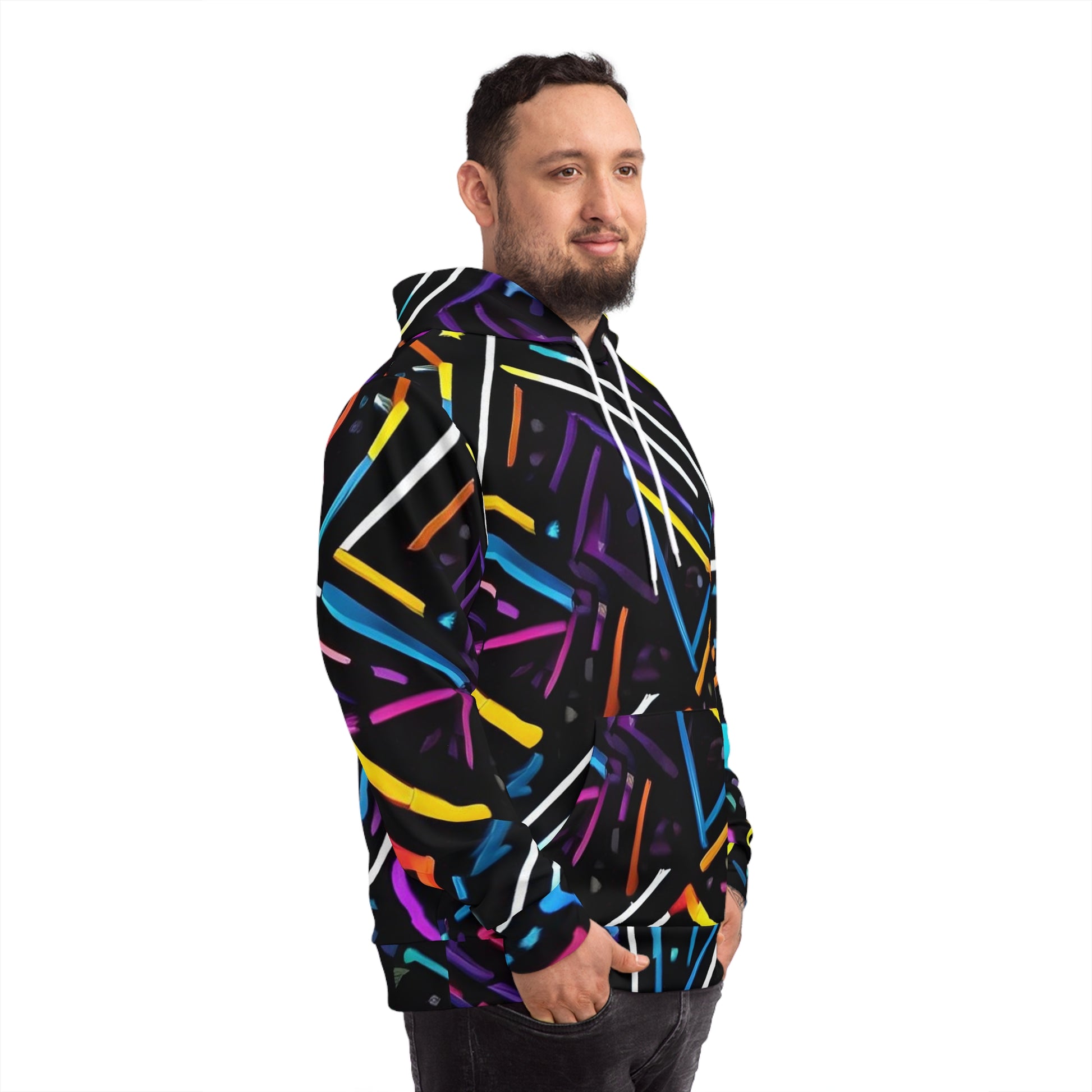 Geometric Streetwear Sweatshirt with Hood 2 - GFAM STORE