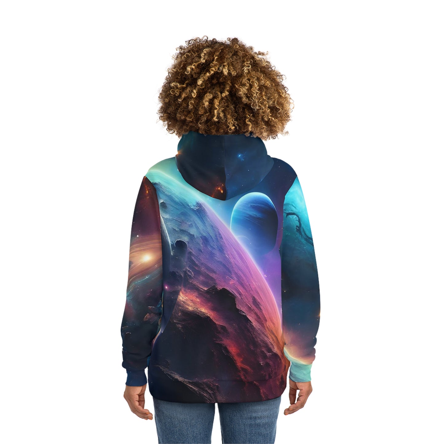 Nebula,  Galaxy and Planets  Sweatshirt with Hood - GFAM STORE