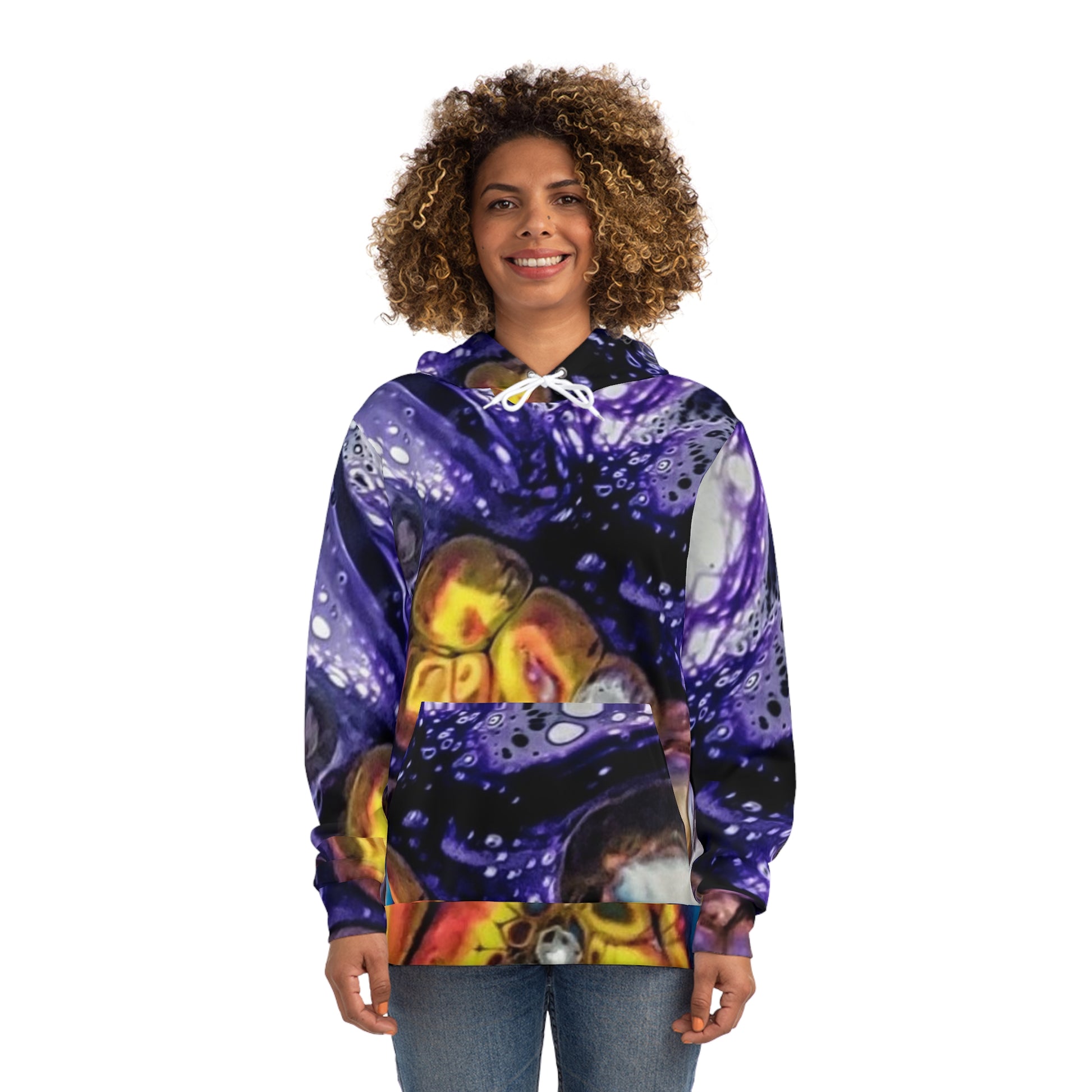 Abstract Marble Sweatshirt with Hood - GFAM STORE