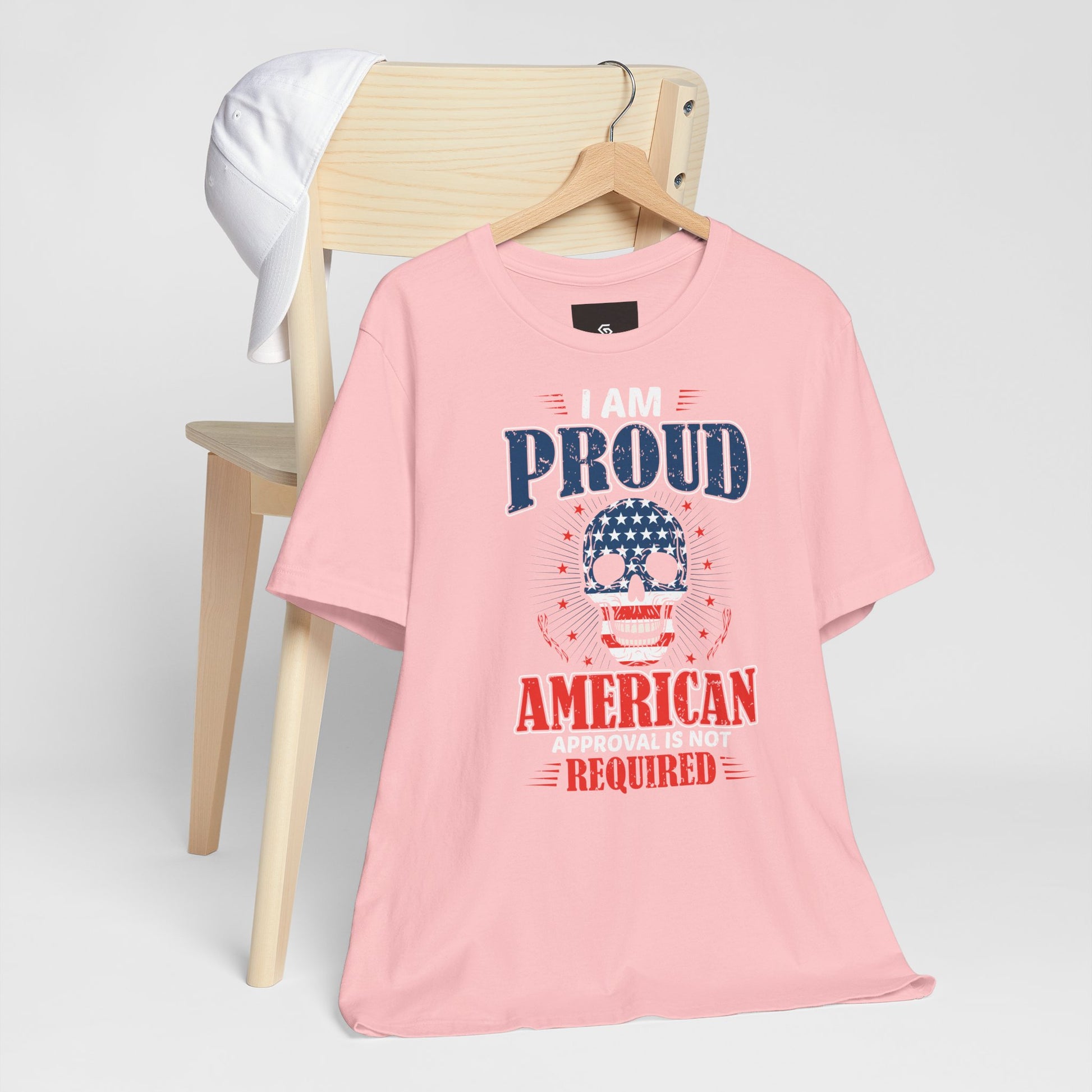 "Proudly American" T-Shirt - American Skull - GFAM STORE