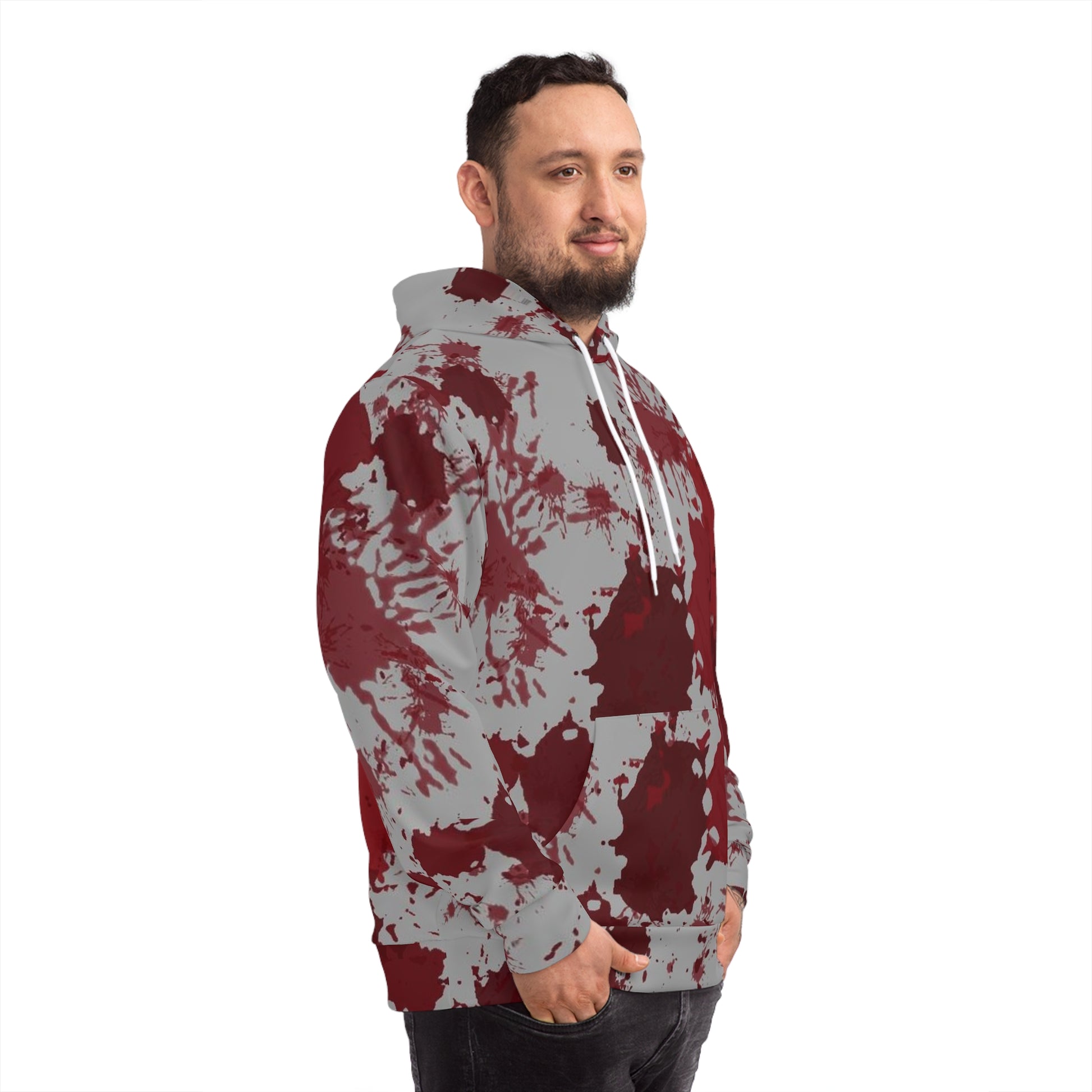 Crimson Chaos Blood Splatter Sweatshirt with Hood - GFAM STORE