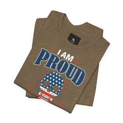 "Proudly American" T-Shirt - American Skull - GFAM STORE