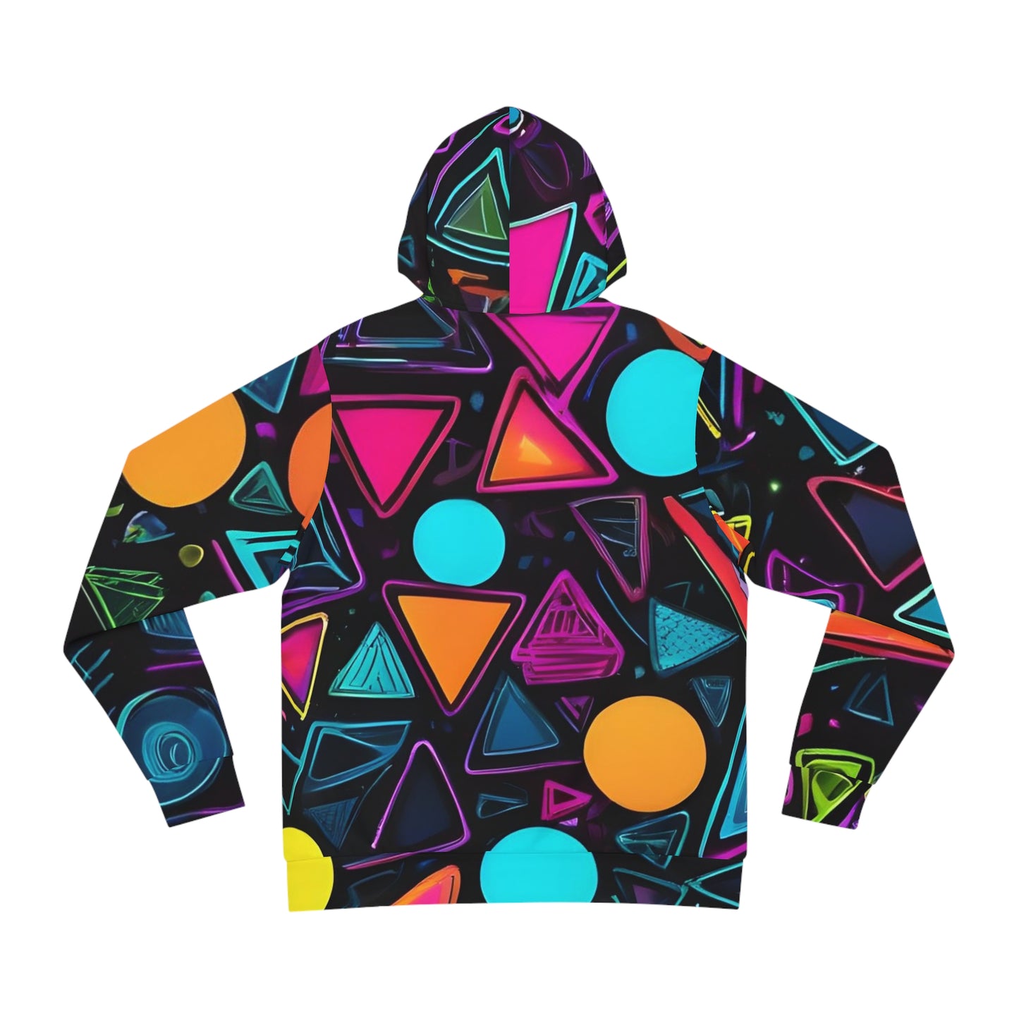 Neon Geometric Rave Sweatshirt with Hood - GFAM STORE