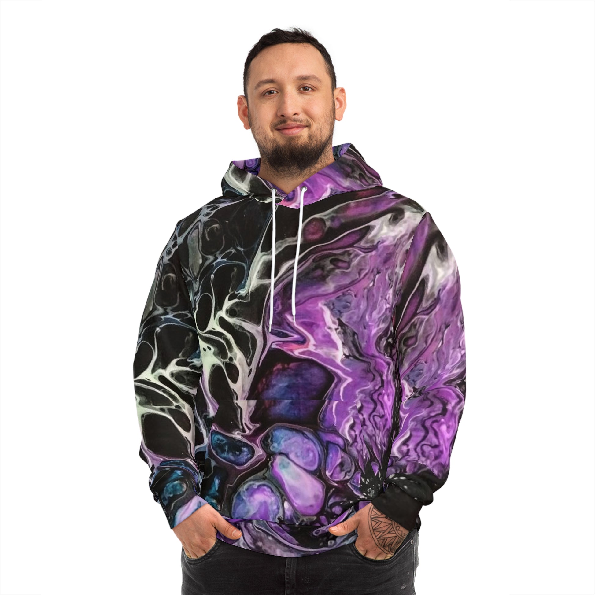 Fluid Art Abstract Sweatshirt with Hood - GFAM STORE