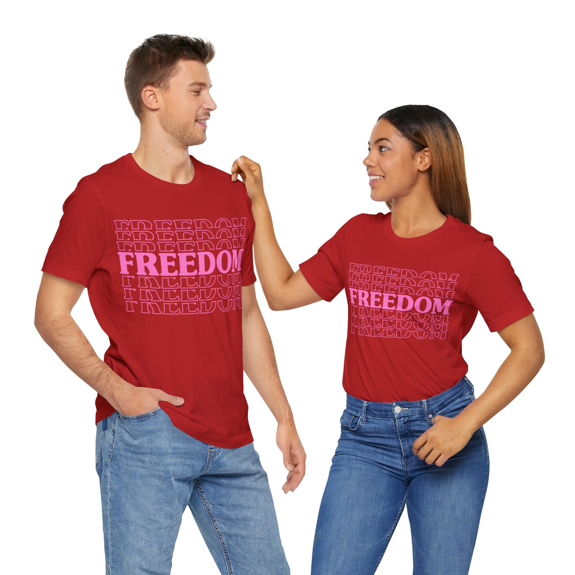 Freedom Stacked T-Shirt - GFAM STORE