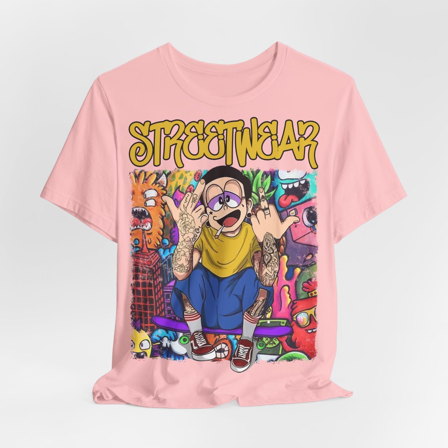 Streetwear T-Shirt - Cartoon Graphic - GFAM STORE