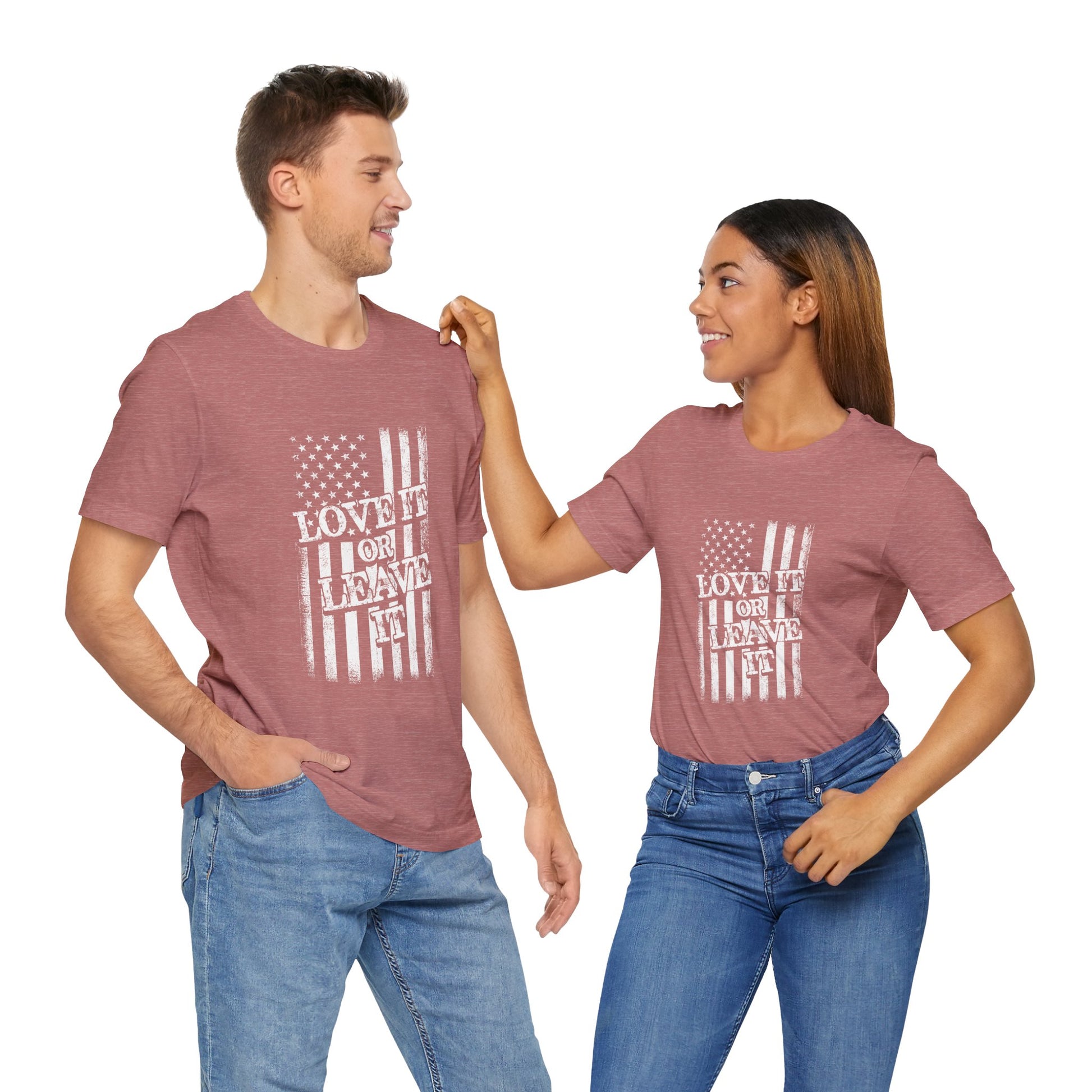 Love It or Leave It T-Shirt - American Flag - GFAM STORE