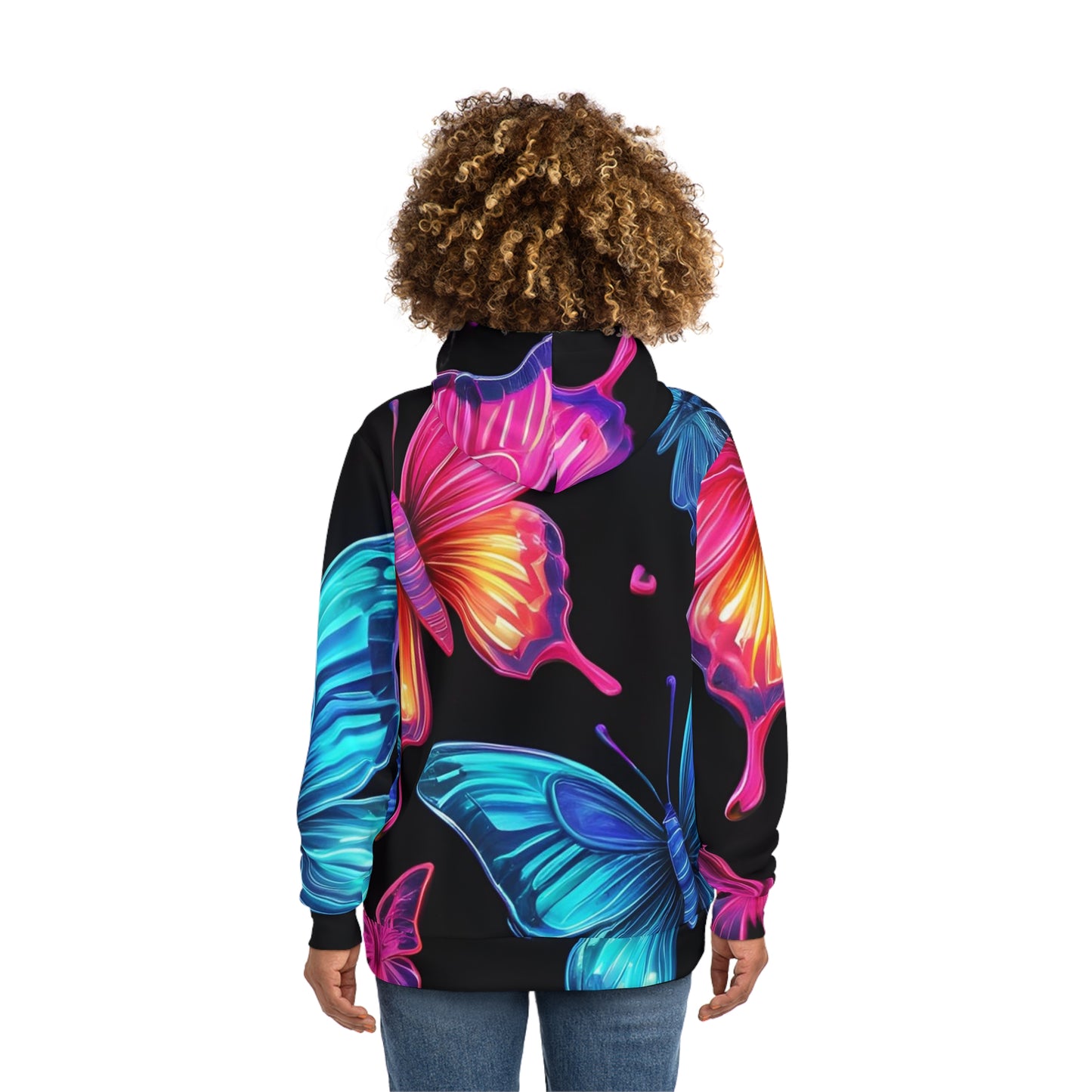 Neon Glowing Butterfly Sweatshirt with Hood - GFAM STORE