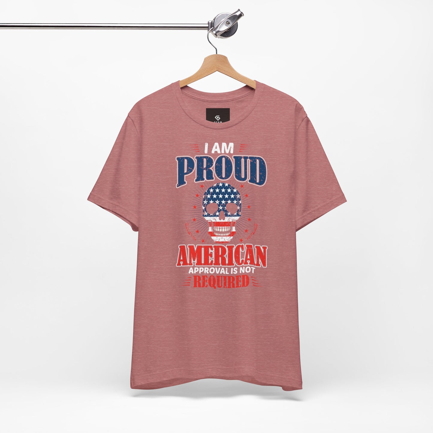 "Proudly American" T-Shirt - American Skull - GFAM STORE