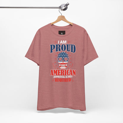 "Proudly American" T-Shirt - American Skull - GFAM STORE