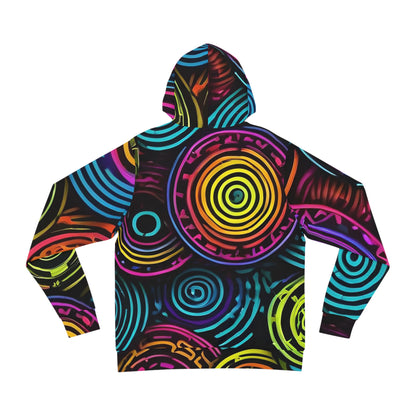 Neon Circles  Psychedelic Sweatshirt with Hood - GFAM STORE