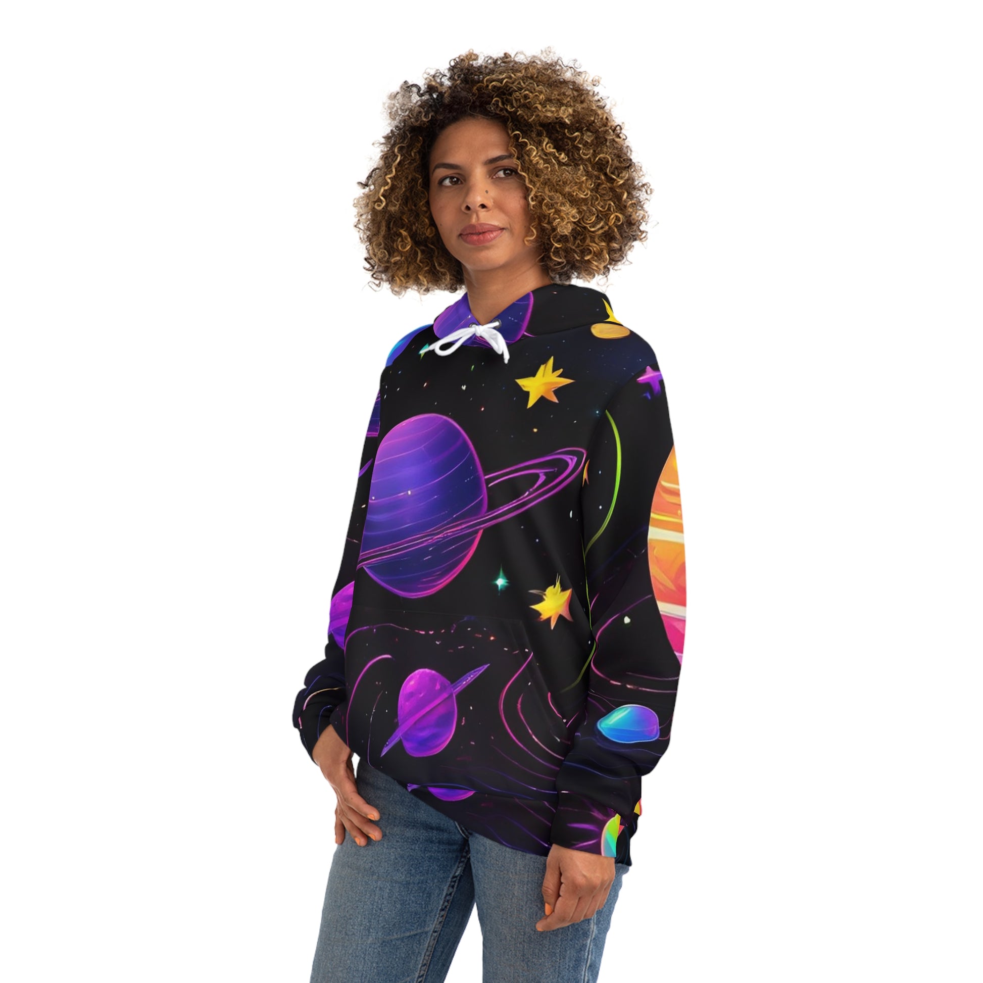 Vibrant Cosmic Landscape Sweatshirt with Hood - GFAM STORE