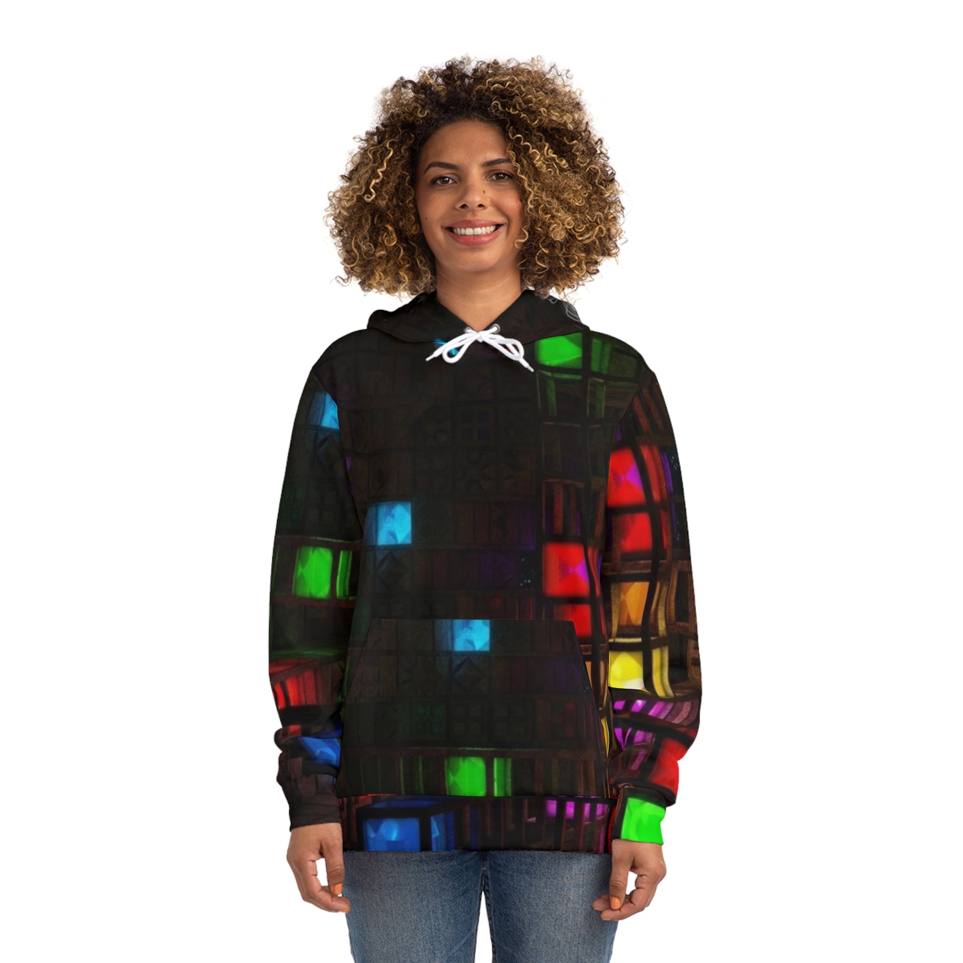 Glitch Cyberpunk Sweatshirt with Hood - GFAM STORE