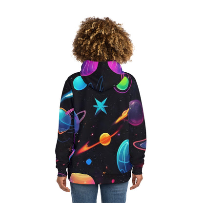 Retro Futuristic Space Sweatshirt with Hood - GFAM STORE