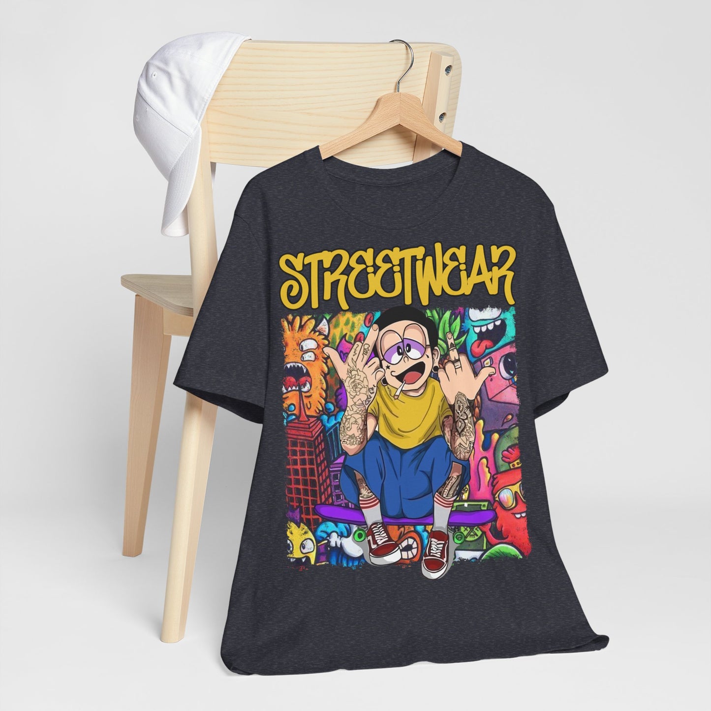 Streetwear T-Shirt - Cartoon Graphic - GFAM STORE