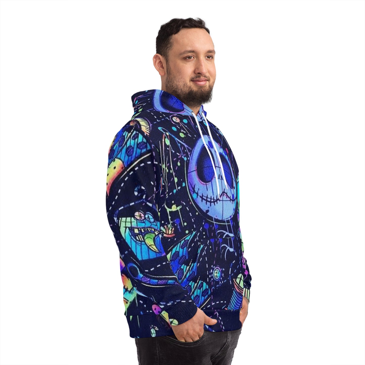 Whimsical Spooky Character and Stitch Sweatshirt with Hood - GFAM STORE