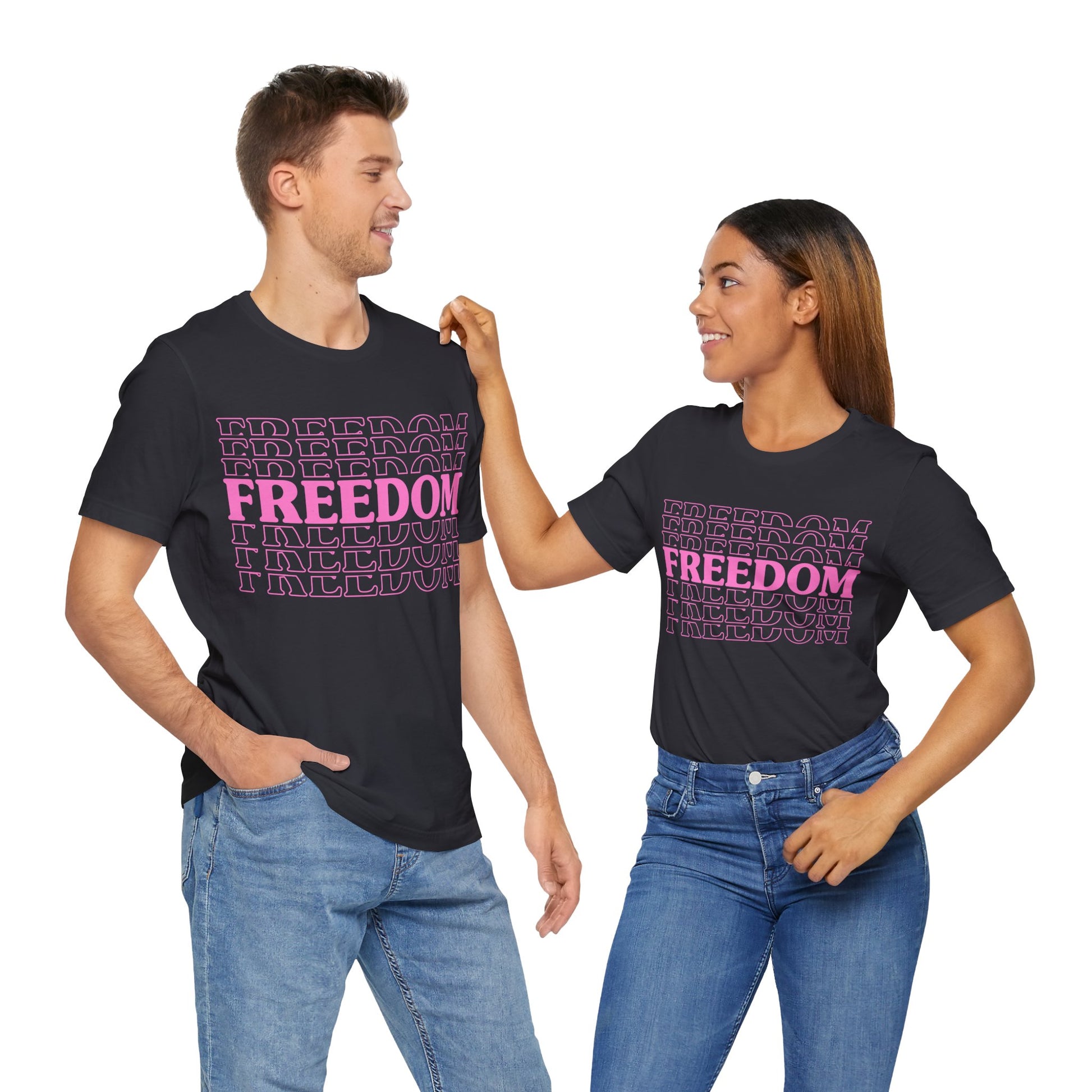 Freedom Stacked T-Shirt - GFAM STORE