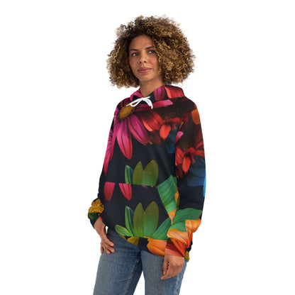 Vibrant Floral Sweatshirt with Hood - GFAM STORE