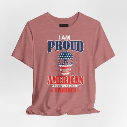 "Proudly American" T-Shirt - American Skull - GFAM STORE