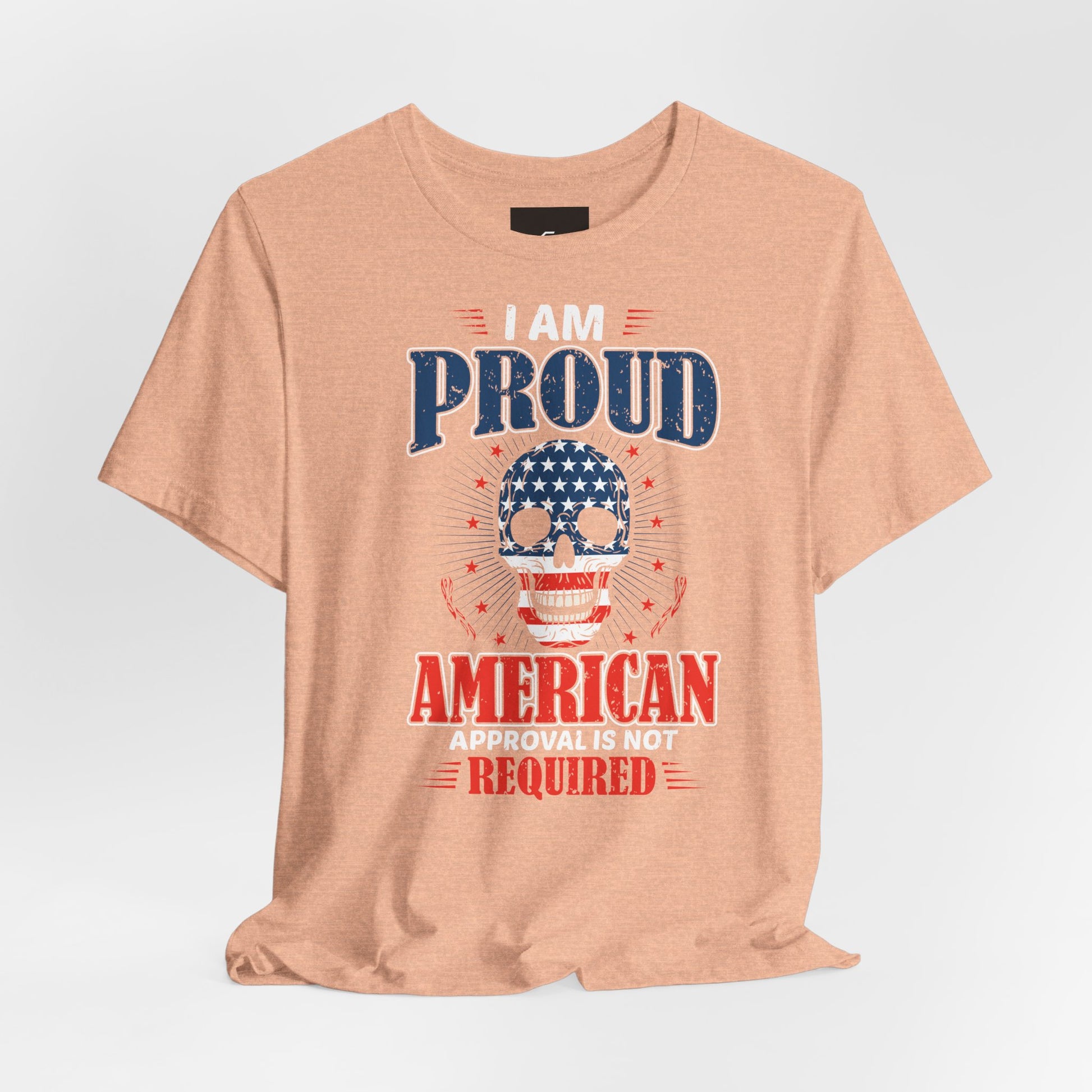 "Proudly American" T-Shirt - American Skull - GFAM STORE