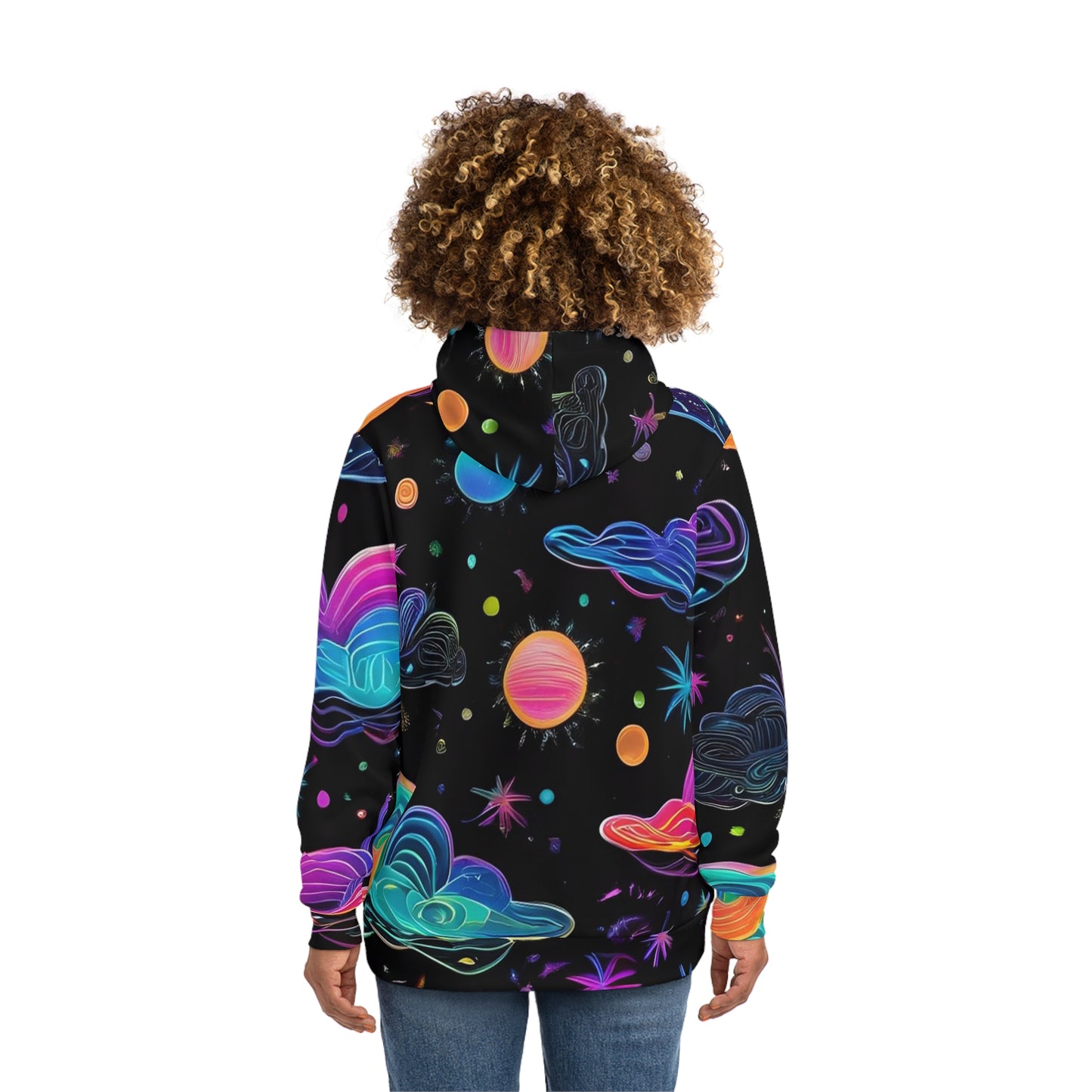 Vibrant Psychedelic Space-Themed Sweatshirt with Hood - GFAM STORE