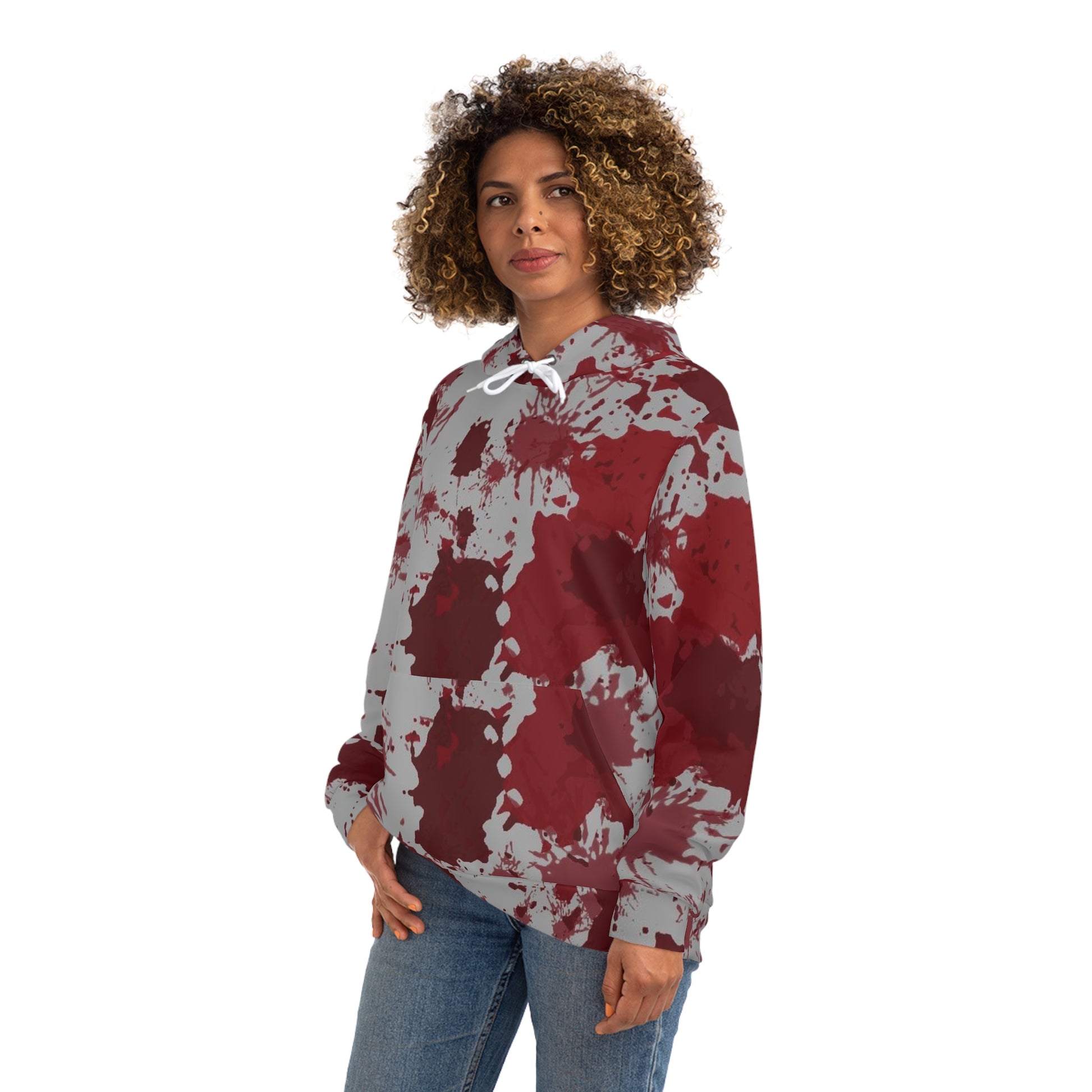 Crimson Chaos Blood Splatter Sweatshirt with Hood - GFAM STORE