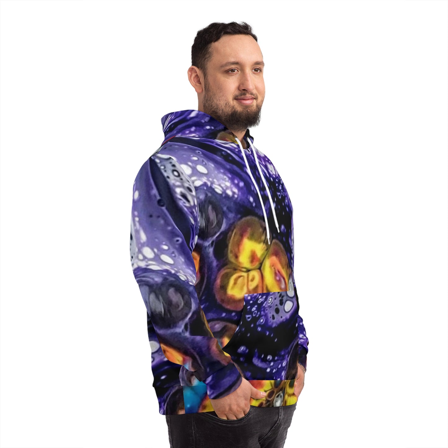 Abstract Marble Sweatshirt with Hood - GFAM STORE