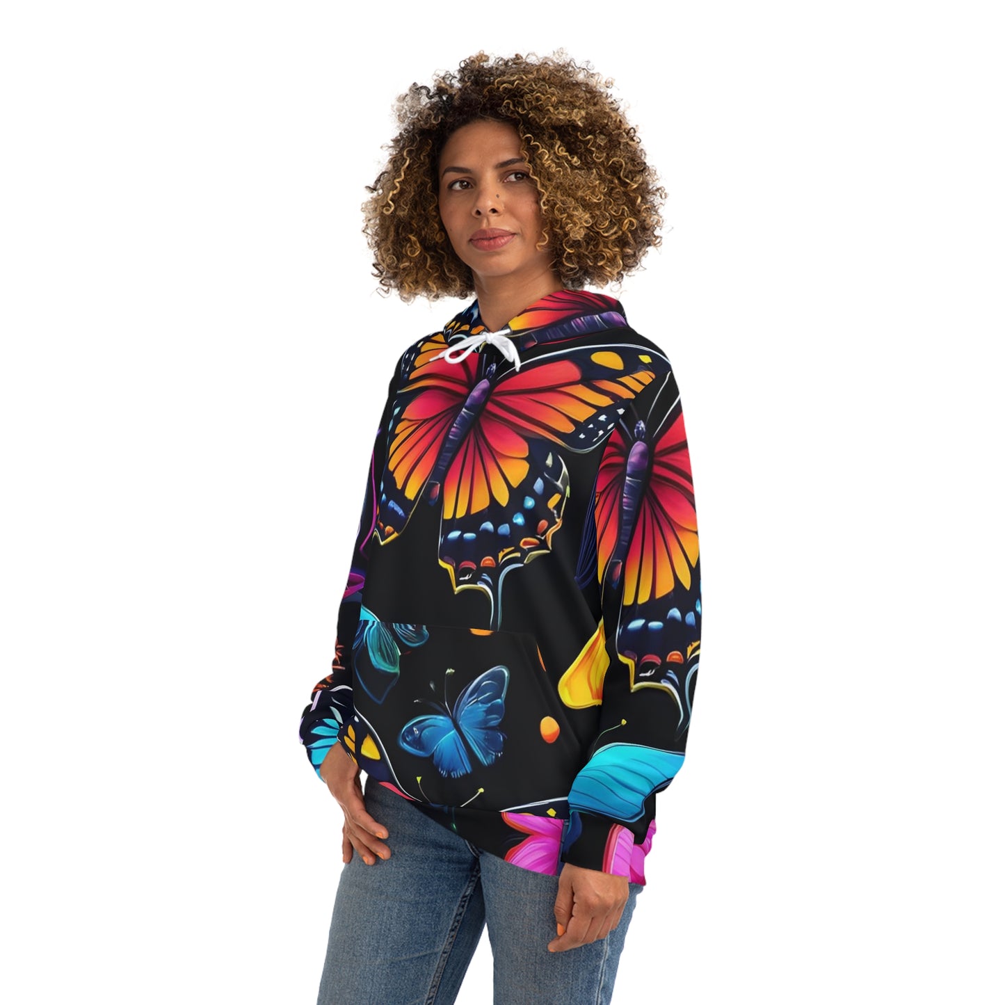 All-Over Print Butterfly Sweatshirt with Hood - GFAM STORE